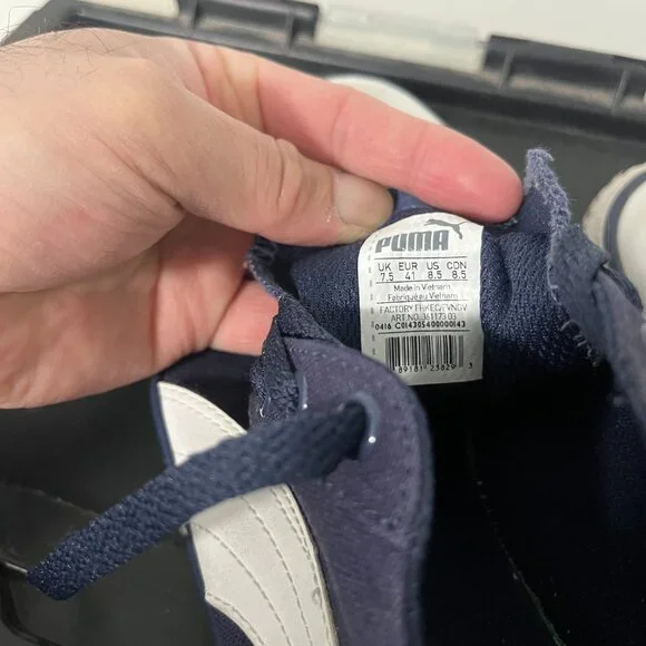 PUMA Men's 917 Fun Casual Sneakers Navy Blue/White US Size 7.5 EUC - Picture 2 of 7